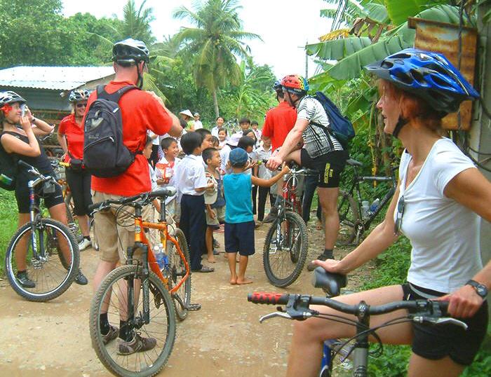 Biking  Bangkor to Cambodia to Vietnam with Vietnam Cycling Tours