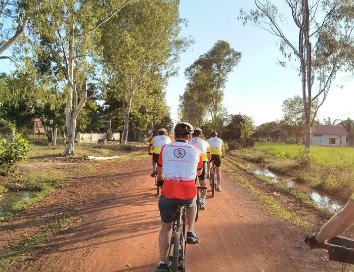 Cycling adventures, Siem Reap to Ho Chi Minh, explore Cambodia's scenic scenery through lush Mekong countryside.