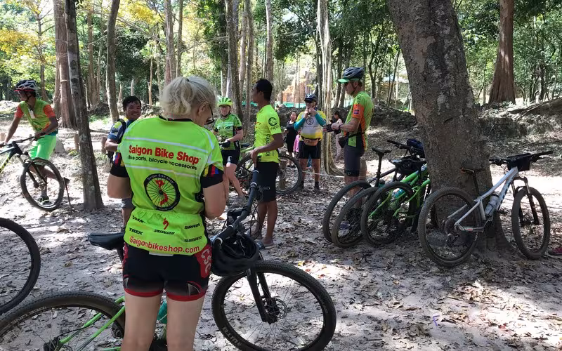 Cycling around Angkor Wat